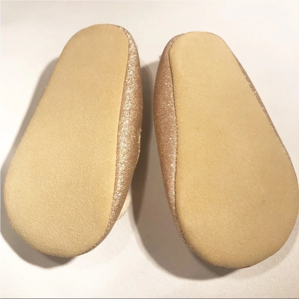Carter's Gold Dress Shoes with Glittery Bow